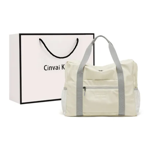 Simvay Clos Fabric Travel Bag Portable Storage Maternity Bag Large Size Women's Ecru