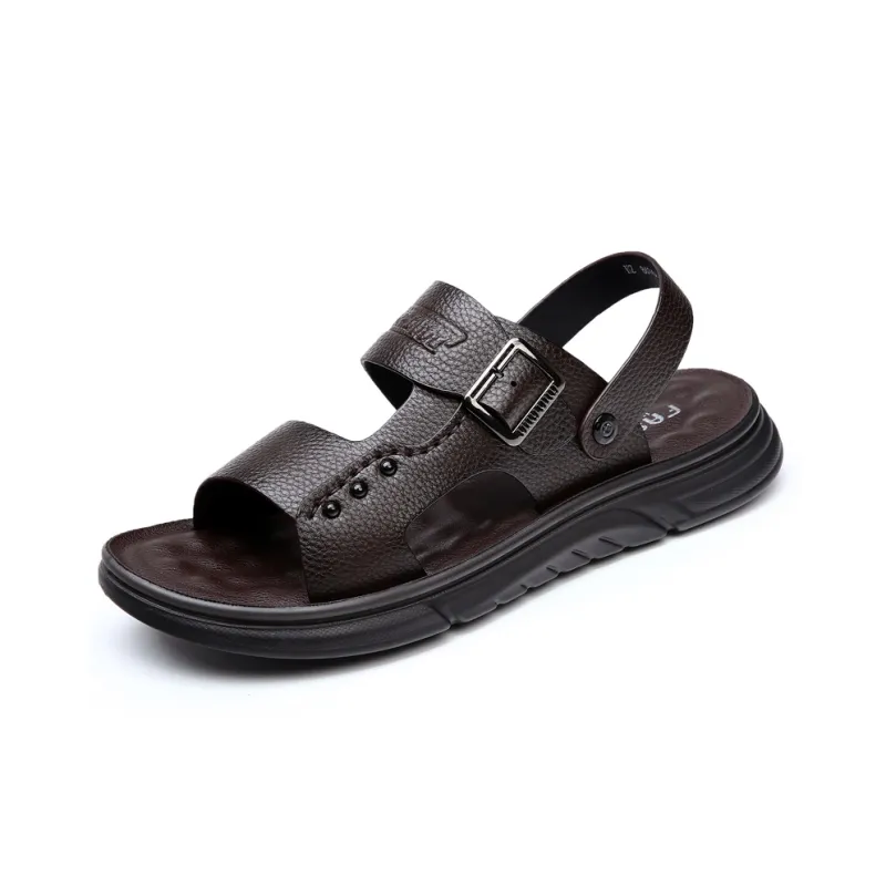 MODENGPAN Beach Sandals Men Black, Brown-0