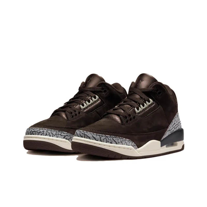 Jordan Air Jordan 3 Basketball Shoes Men Mid Top Brown-2