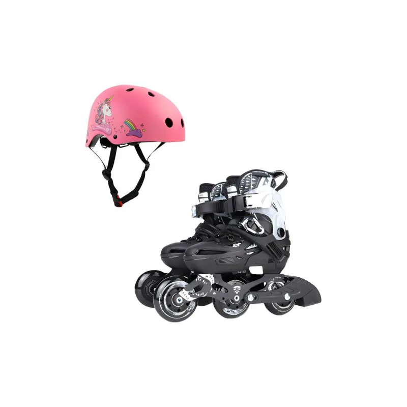 FLYING EAGLE Roller Skate Set ABS Hard Shell \ EPS Foam Casual, Commuting Unisex 28 32 S\M Black, Blue, Pink-4