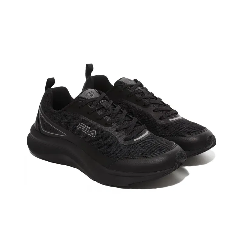 FILA Abrasion Resistant Low Top Casual Running Shoes Unisex Black-2