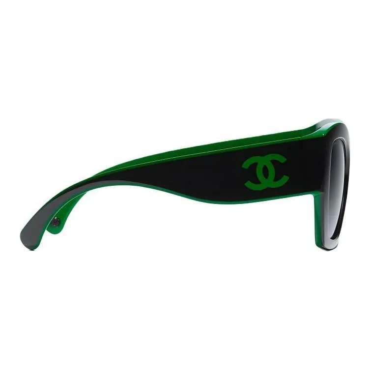 CHANEL Butterfly Sunglasses Unisex Green-4