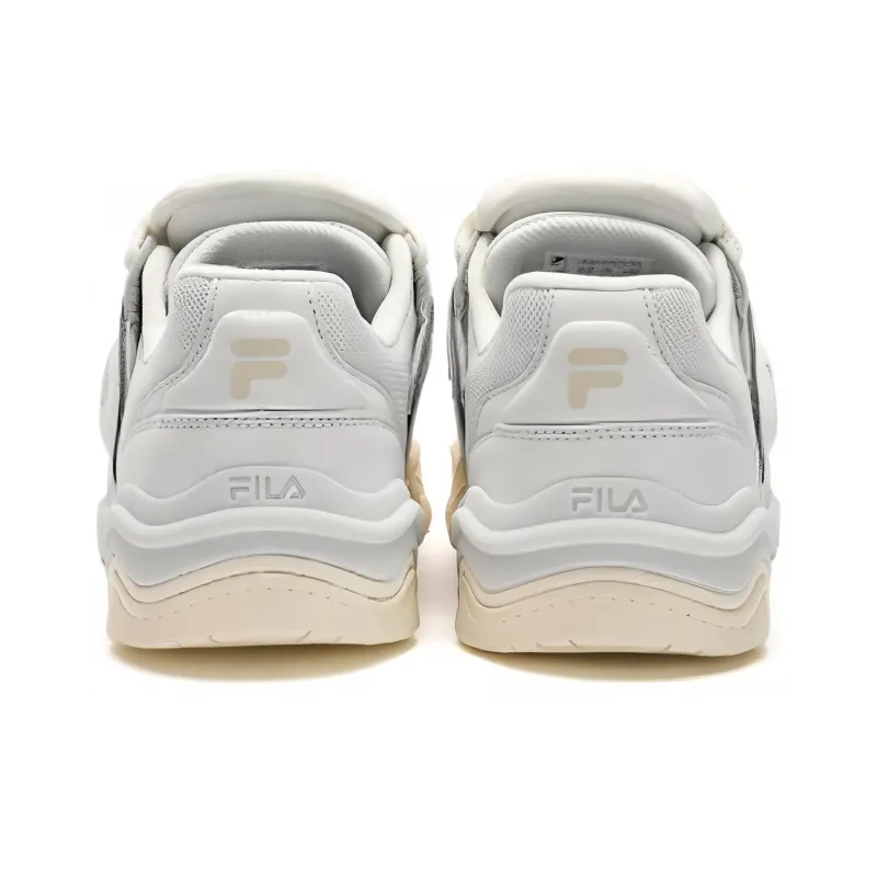 FILA FUSION KICK Wave Bottom Sneakers DX Anti Slip Wear Resistant Low Top Skateboard Shoes Men's White-4