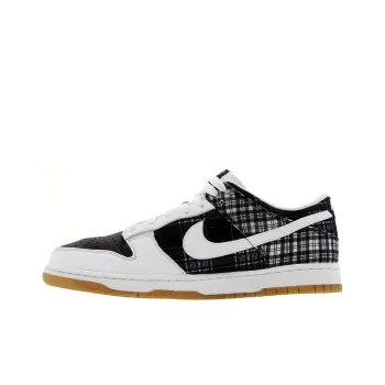 Nike Dunk Low Plaid White Black Women's