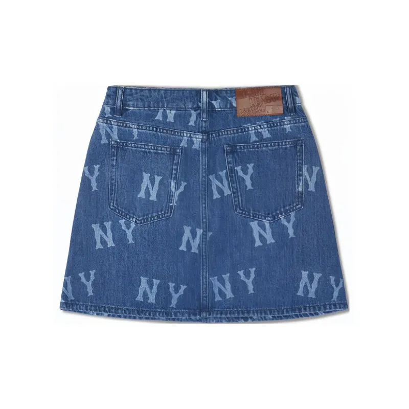 MLB Denim Short Skirts Women's Indigo-1
