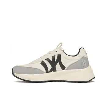 MLB Chunky Jogger Cushioning Anti Slip And Wear Resistant Low Top Chunky Sneakers Unisex Gray White