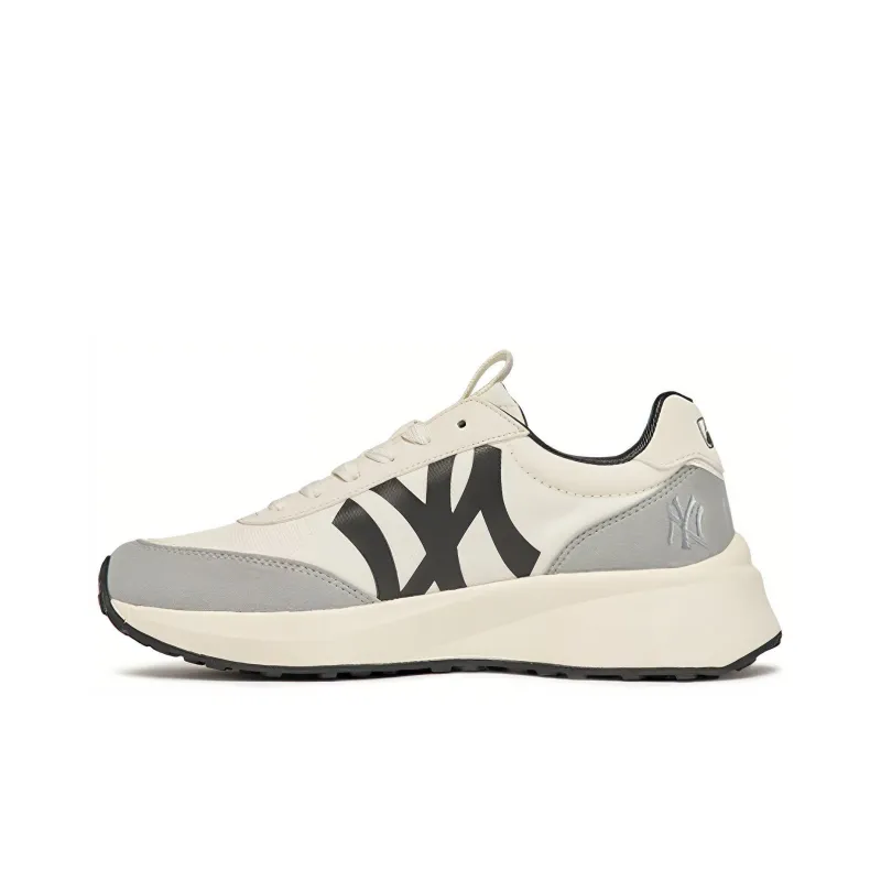 MLB Chunky Jogger Cushioning Anti Slip And Wear Resistant Low Top Chunky Sneakers Unisex Gray White-0
