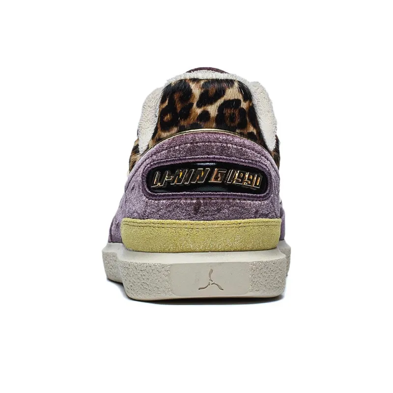 LI NING 1990 Anti Slip Wear Resistant Low Top Skateboard Shoes Women's Deep Purplish Red-4