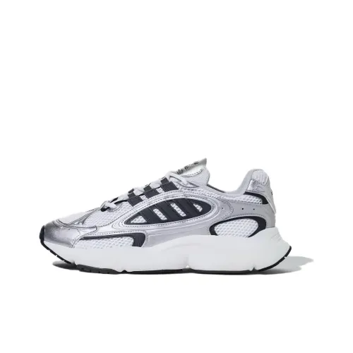 Adidas Originals Ozmillen Cushioned Slip Resistant Abrasion Resistant Low Top Running Shoes Men's White Black