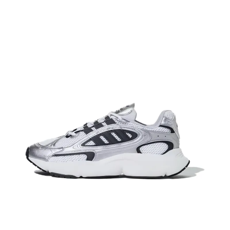 Adidas Originals Ozmillen Cushioned Slip Resistant Abrasion Resistant Low Top Running Shoes Men's White Black-0