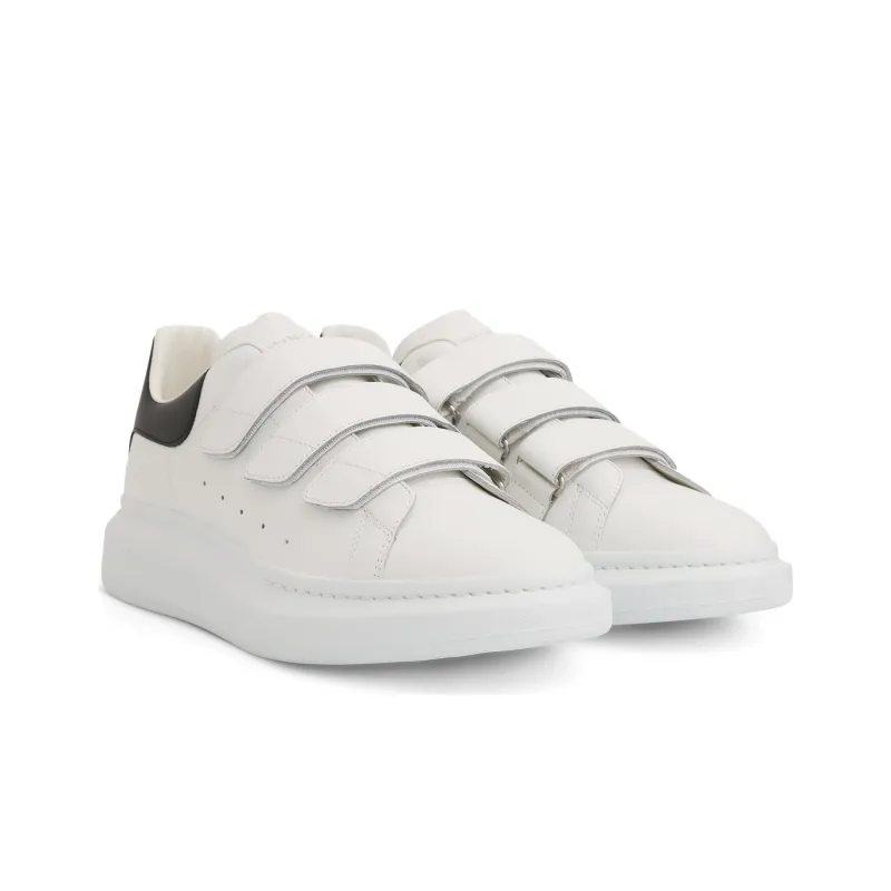 Alexander McQueen Triple Stra Skateboard Shoes Men's White-1