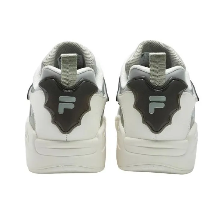 FILA FUSION Anti Slip Wear Resistant Low Top Skateboard Shoes Men's White Gray-5