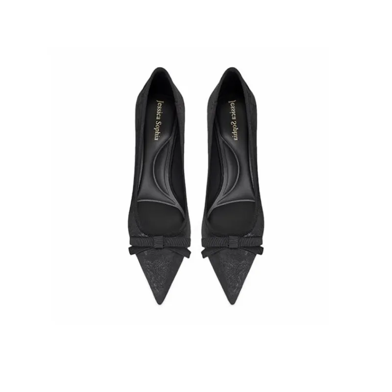 JESSICA SOPHIA Casual Single Shoes 2cm Women's Black-4