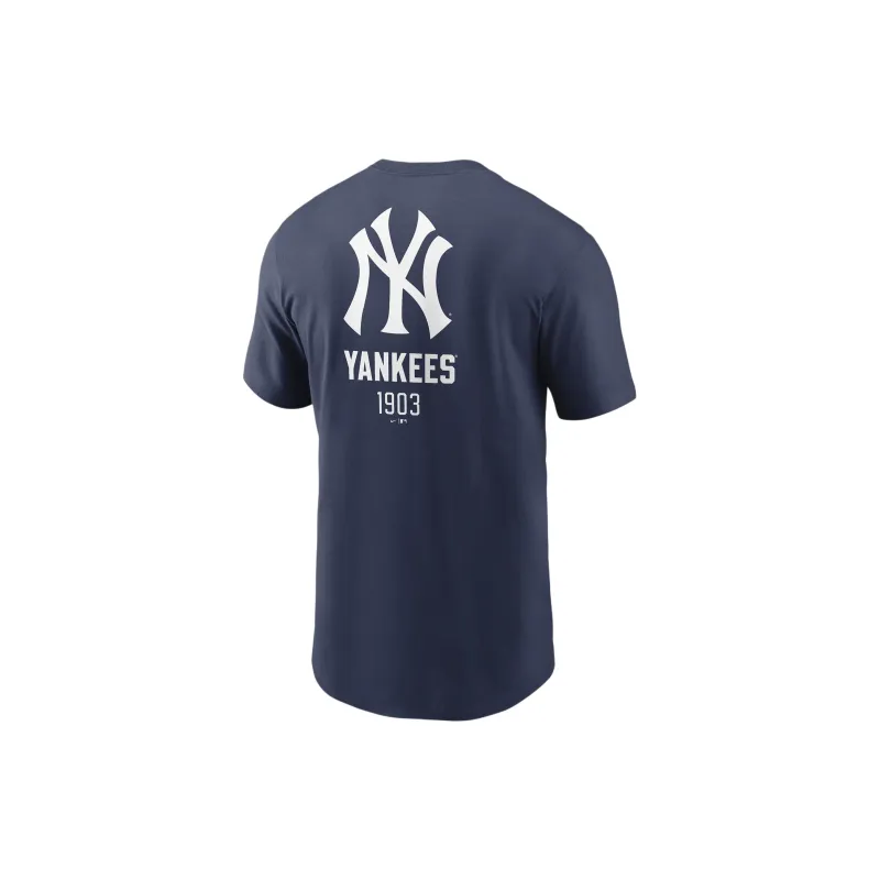 Nike MLB Collaboration New York Yankees Large Logo Back Stack T-Shirt New York Yankees Men's Marine Blue-1