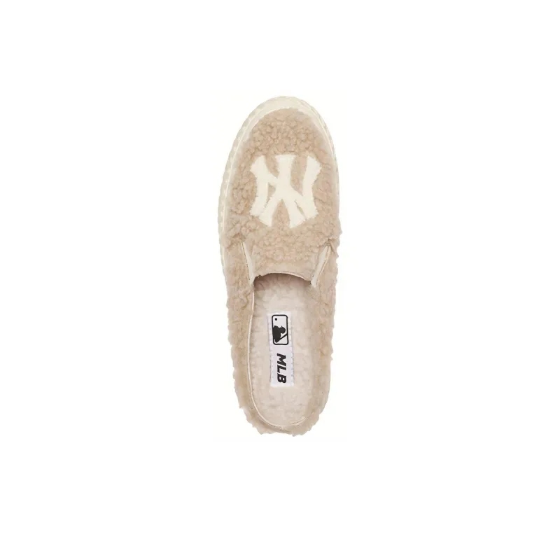 MLB Playball Mule Low Top Skateboard Shoes Unisex Beige-3