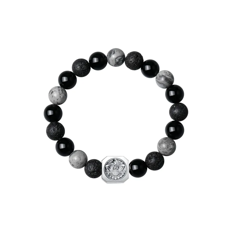 KINGFOCUS Obsidian Jade Bracelets Men's-0
