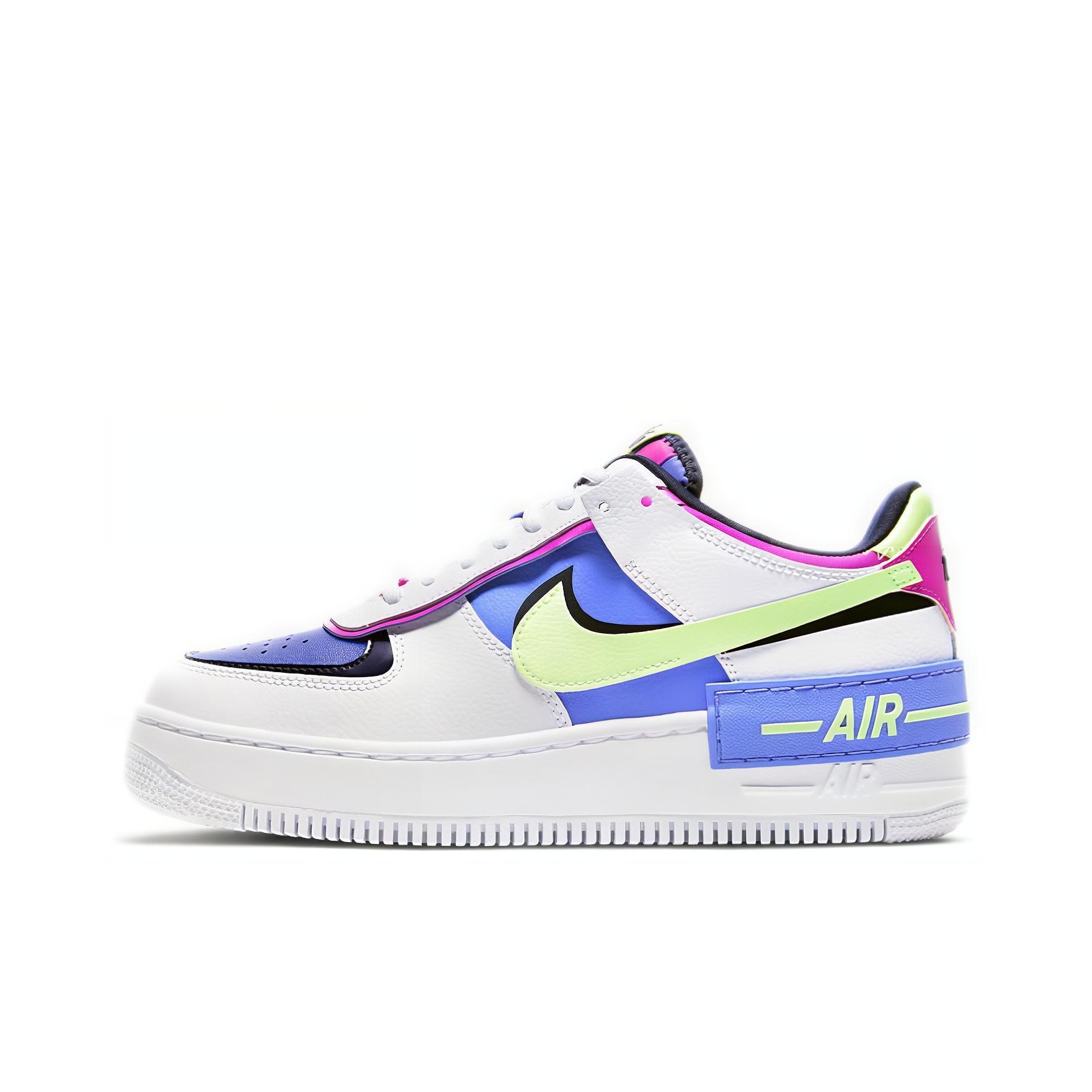 nike air force 1 shadow white barely volt sapphire fire pink