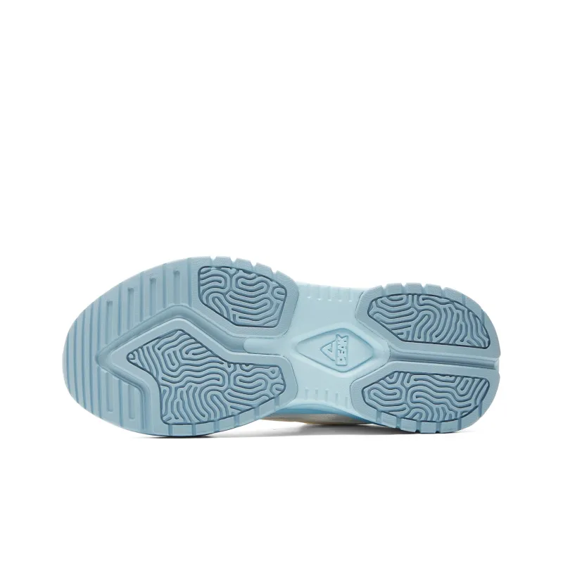 PEAK Cushioning Coverage Rebound Slip Resistant Low Top Casual Shoes Women's Super Light White Blue-5