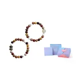 Sandalwood Beaded Bracelet 1 Pair (Bead+Six-Character Mantra)+Illusion (Box)