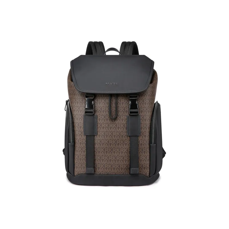 FAIRWHALE PVC For Microfiber Laptop Backpack Regular Men's Bronze Brown/Azure/Charcoal Gray-9