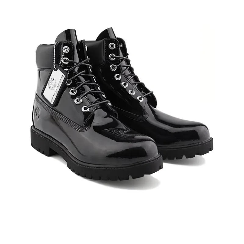 Timberland X Veneda Carter 6 Inch Boots 'Black Patent Leather'-4
