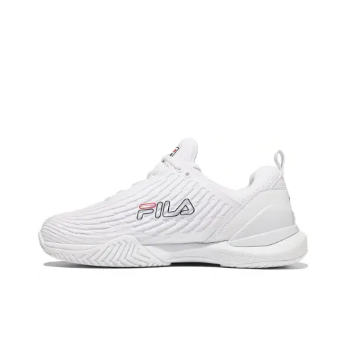 FILA Cushioning Breathable Low Top Tennis Shoes Unisex White