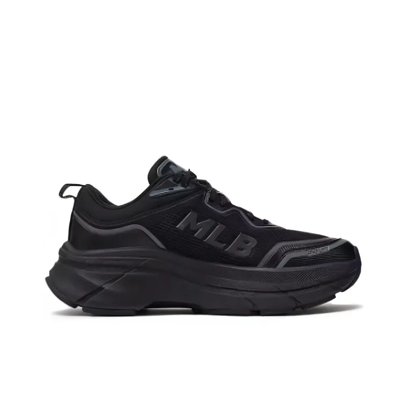 MLB Chunky Runner Ath flow Anti Slip Wear Resistant Low Top Running Shoes Unisex Black White-1