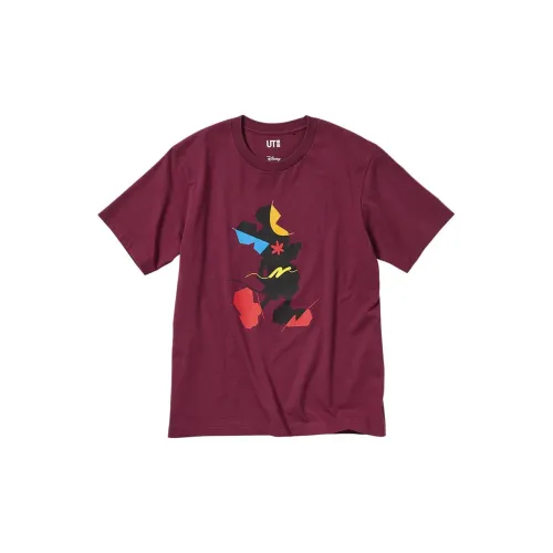 UNIQLO T-Shirts Unisex Dark Red