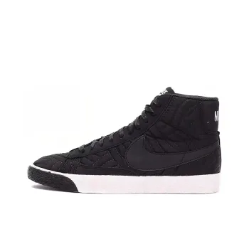 Nike Blazer Mid Premium Cushioning Wear Resistant Mid Top Skateboard Shoes GS Black White