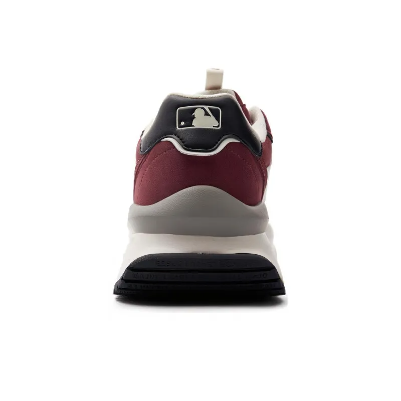 MLB Chunky Runner Anti Slip Wear Resistant Low Top Running Shoes Unisex Burgundy-4