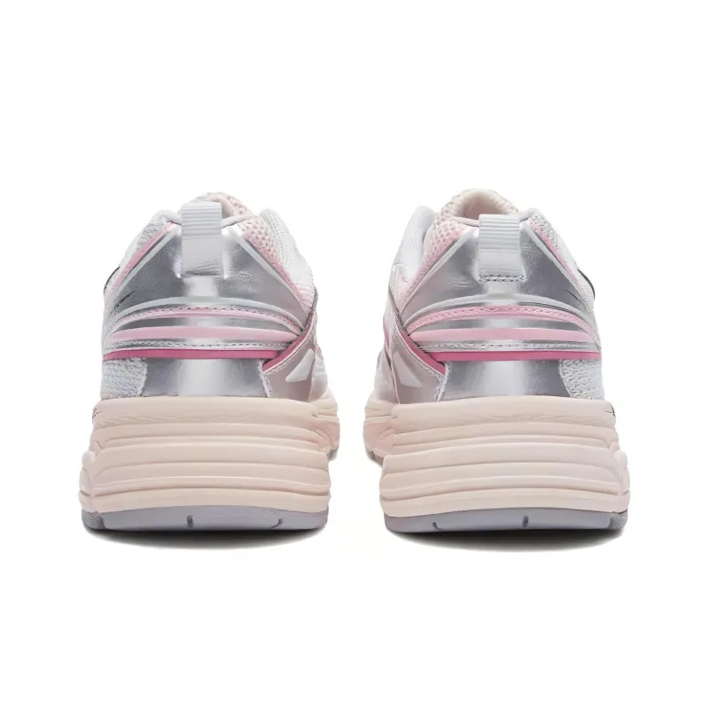 FILA Interrun Cushioning Wear Resistant Low Top Casual Running Shoes Unisex Silver Pink Korean Style-4