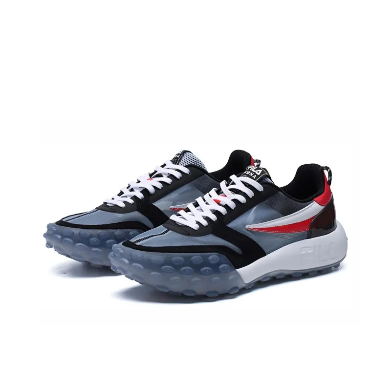 FILA Gara Cushioning Anti Slip Wear Resistant Breathability Low Top Chunky Sneakers Men's Daybreak Gray-3