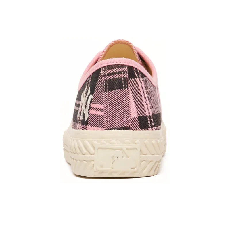 MLB Playball Anti Slip Wear Resistant Low Top Canvas Shoes Unisex Pink-4