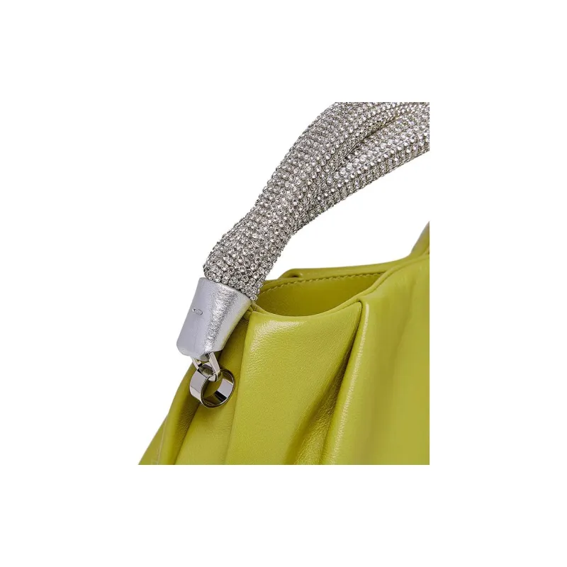 Rodo Leather Shoulder Bag Crossbody Bag Handbag Women's Lime-3