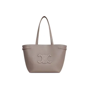 CELINE Cabas Grained Calfskin Tote Bag, Shopping Bag, Shoulder Bag, Handbag Women's Pebble
