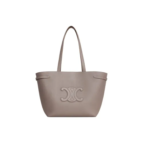 CELINE Cabas Grained Calfskin Tote Bag, Shopping Bag, Shoulder Bag, Handbag Women's Pebble