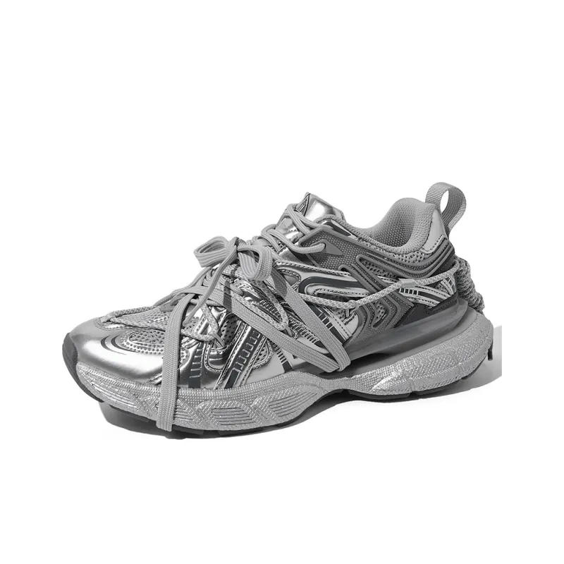 Masongarments Cage Series Abrasion Resistant, Breathable, Lightweight, Height Increasing Low Top Chunky Sneakers Unisex-11
