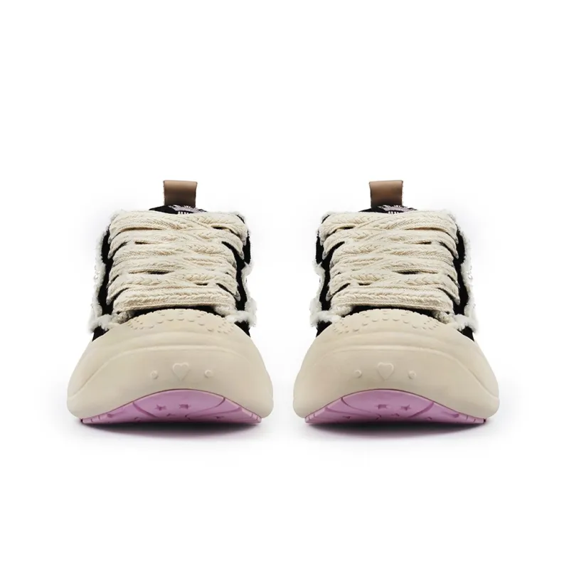 JUZI Low Top Canvas Shoes Women's Blackcurrant Chestnut-4