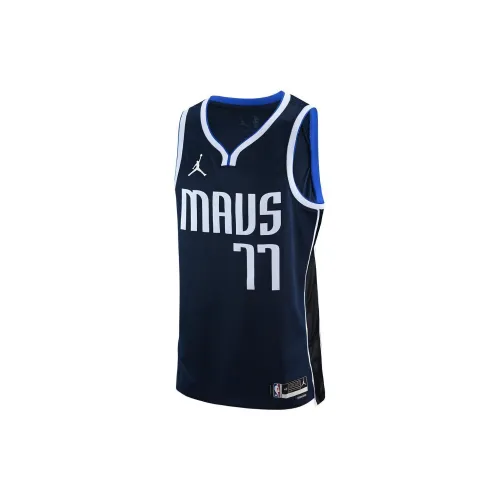 Jordan Luka Doncic Dallas Mavericks Basketball Jerseys Men Dark Blue