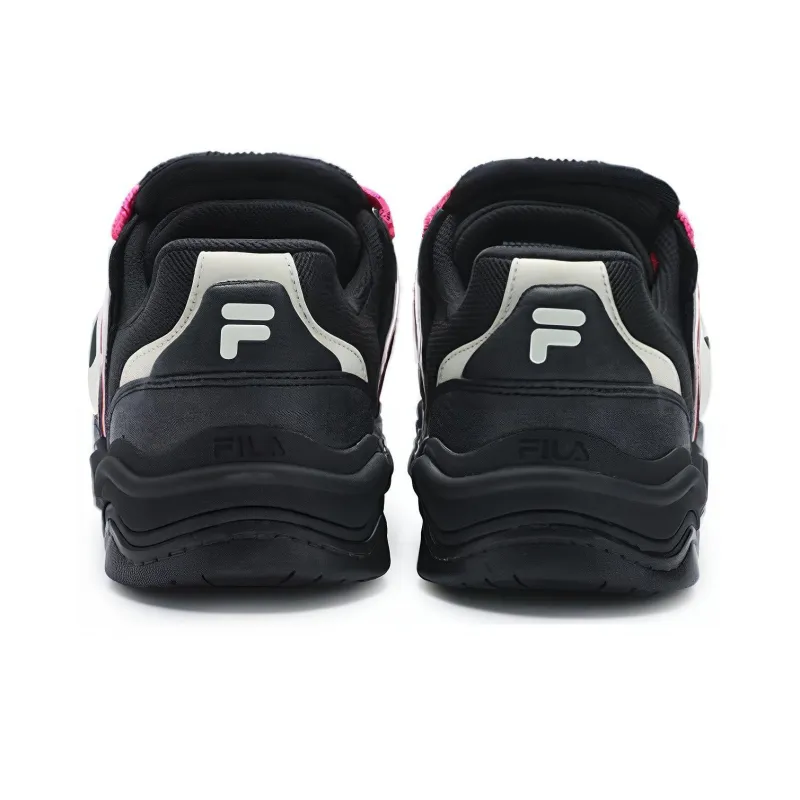 FILA FUSION KICK DX Slip Resistant Cushioning Low Top Skateboard Shoes Men's Black Pink-2