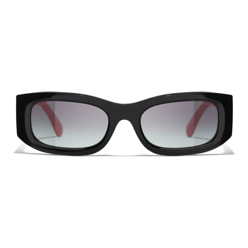 CHANEL Rectangular Sunglasses Unisex Red-0