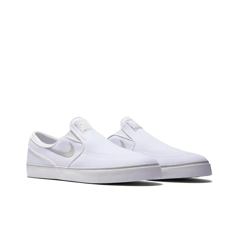 Nike SB Zoom Stefan Janoski Abrasion Resistant Breathable Low Top Skateboard Shoes Men's White-3