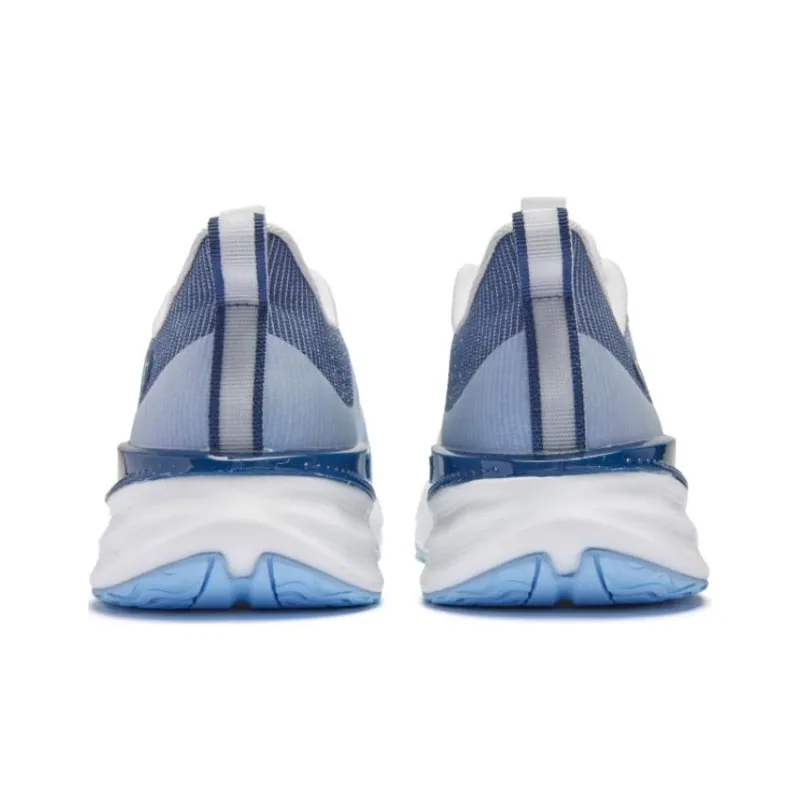 QIAODAN Windy 13 Cushioned Wear Resistant Breathable Low Top Running Shoes Men's Blue White-3
