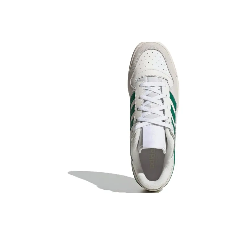 Adidas Originals FORUM LOW CL Cushioning, Wear Resistant Low Top Skateboard Shoes Unisex White Green-4
