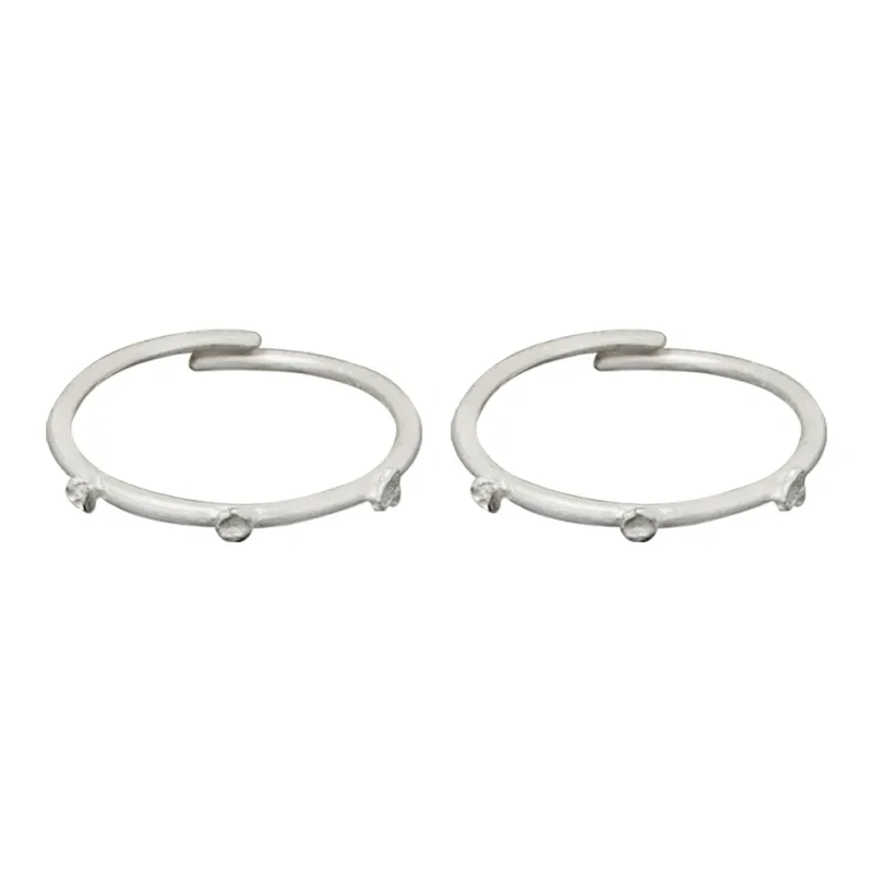 M.Wong 925 Sterling Silver Open Ended Archipelago Thin Ring Unisex-8