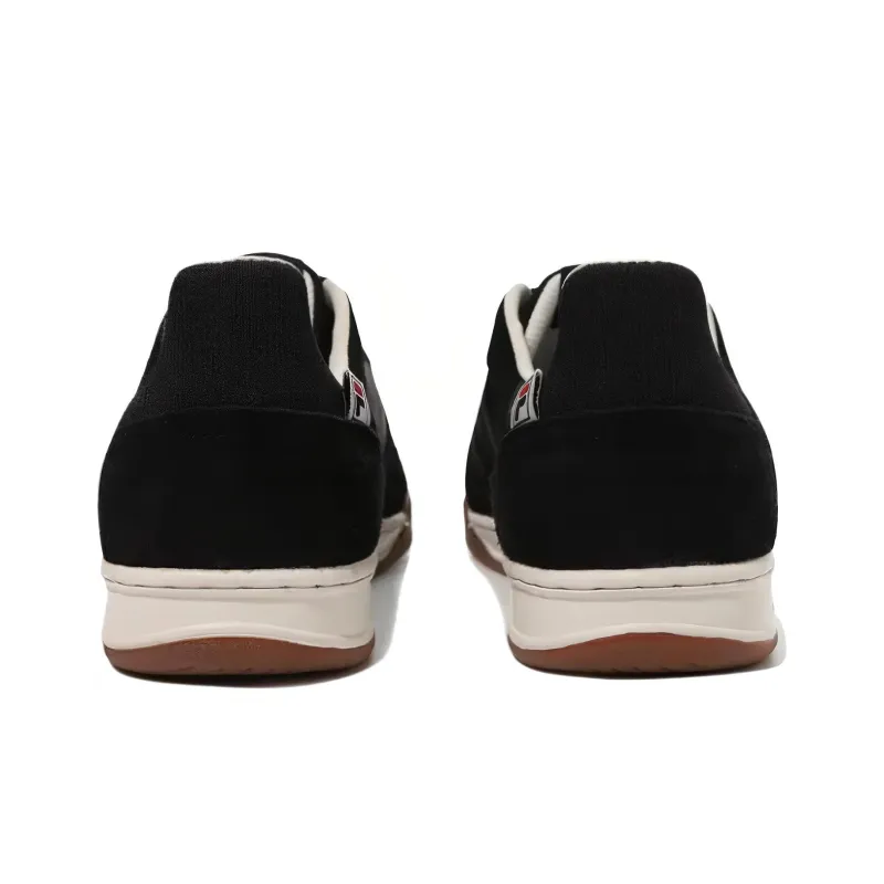 FILA Anti Slip And Wear Resistant Lightweight Low Top Skateboard Shoes Unisex Black White-3