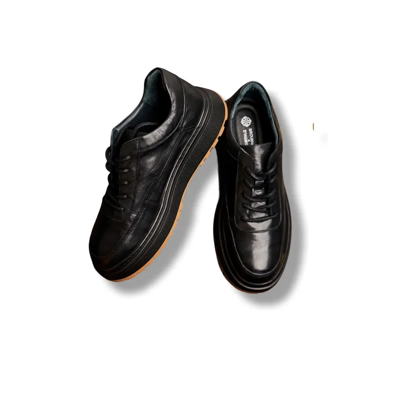 Brounvanm Casual Shoes Men's Black-4