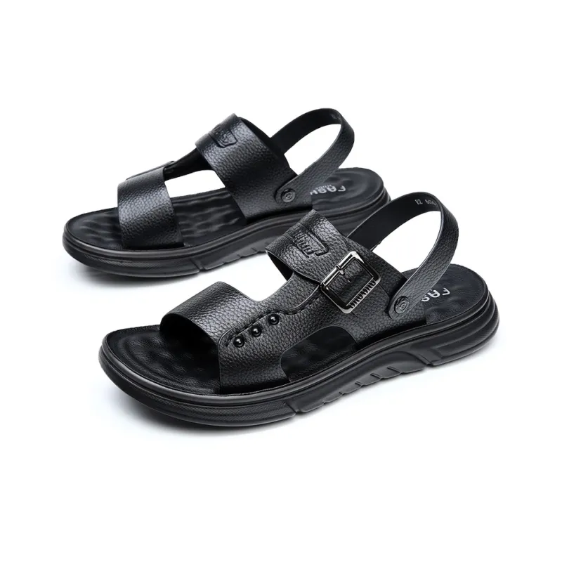 MODENGPAN Beach Sandals Men Black, Brown-6