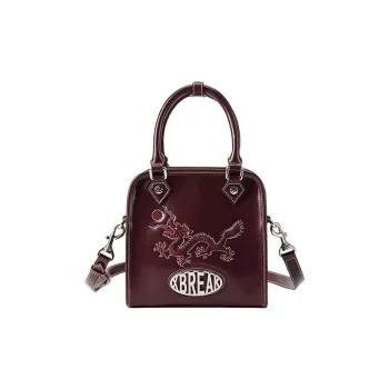 Xbreak Cow Split Leather Shoulder Bag Crossbody Bag Handbag Small Size Women's Burgundy