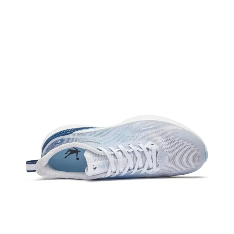 QIAODAN Windy 13 Cushioned Wear Resistant Breathable Low Top Running Shoes Men's Blue White-2